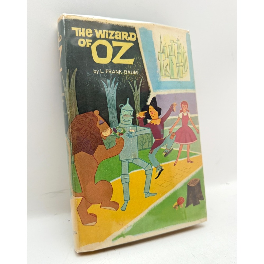 The Wizard of Oz L Frank Baum Hardcover Book Dust Jacket Junior Deluxe Editions